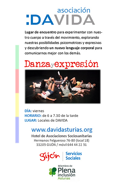 Folleto de danza y expresión